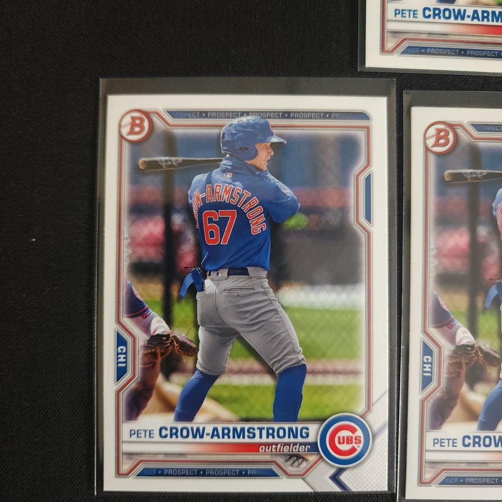 Pete Crow-Armstrong Bowman Rookie RC Cards 2021, 2024 - Picture 4 of 13
